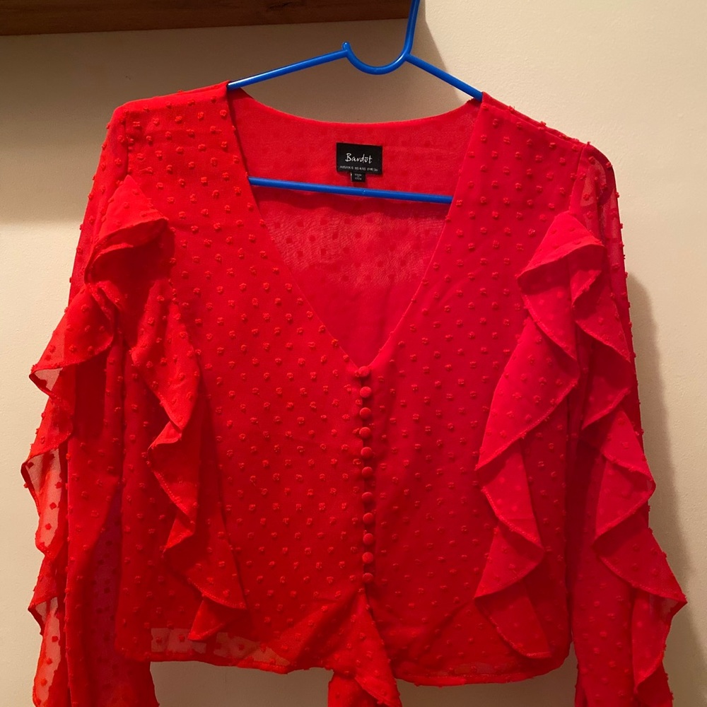 BARDOT: Tie Top